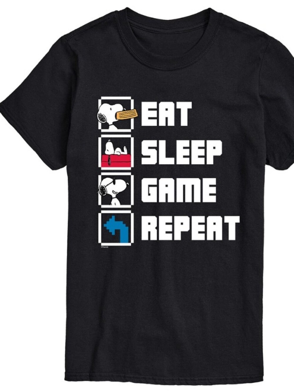 Gildan Airwaves Men's Peanuts Short Sleeve T-shirt - Black. NWT. Men's L